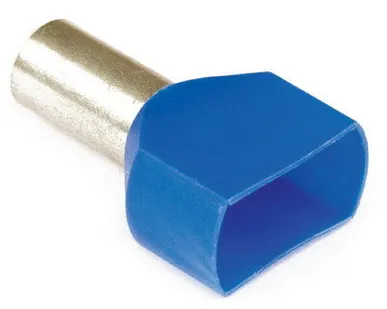 фото ДКС Наконечник-гильза двойная с изолир.фланцем 0,5 кв.мм (НШВИ2)