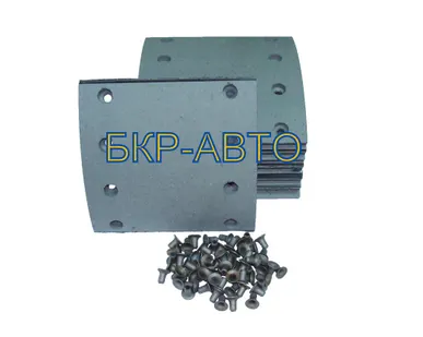 фото Накладка тормозная НЕФАЗ комплект (8шт.+заклёпка) 9693-3502105