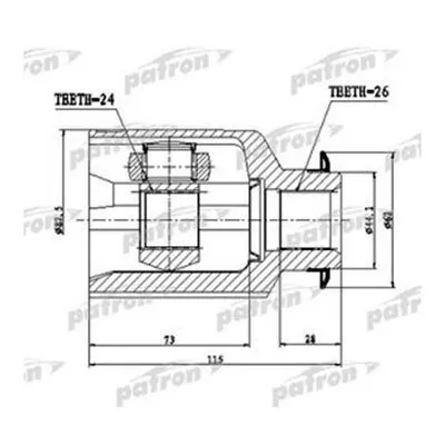 Фото №0 Patron ШРУС внутренний правый iX35/Sportage SL 14 4WD (бензин) (24*26) ор 495922Y660 Patron PCV1809
