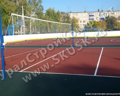 фото Резиновое покрытие спортивной площадки