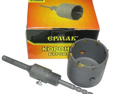 фото Коронка буровая 68мм (в сборе) ЕРМАК