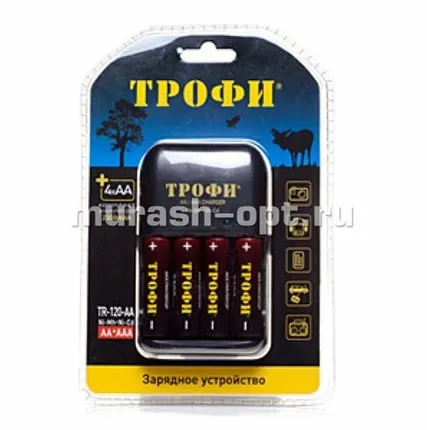 Фото №0 Зарядное устройство "Трофи" R6 4*2300mAh (6/24)