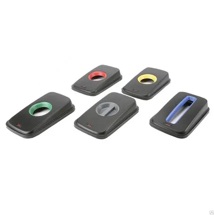 Фото №0 Крышка контейнера VILEDA Гея, с отверстием для бутылок, цвет черный/зеленый