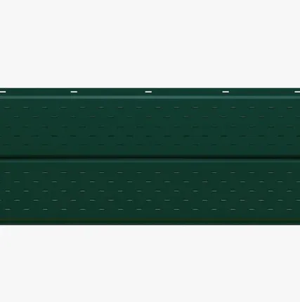 Фото №0 Сайдинг Потолочно-фасадная панель «Софит» перфорированный Premium, 0.47-0.5 мм RAL 6026, Зеленый опал