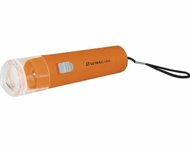фото Фонарь Ultraflash 917-TH оранж., 1LED, 1 реж, 3*AG10 в компл., пласт.