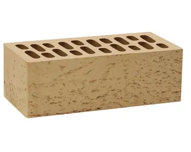 фото Кирпич лицевой керамический Солома «Грецкий орех» пустотелый полуторный