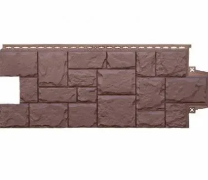 Фото №0 Фасадная панель GL Крупный камень коричневый