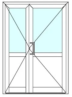 Фото №0 Дверь алюминиевая внутренняя "холодная" Вариант 11