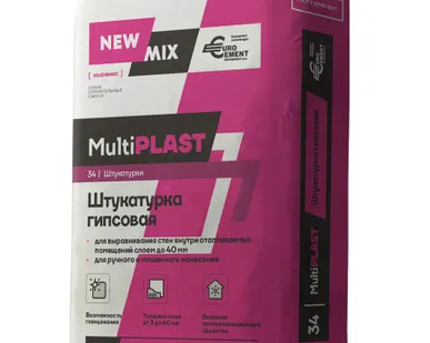 фото Штукатурка гипсовая «Multi Plast»