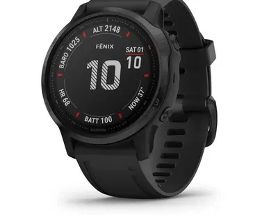 фото Часы Garmin Fenix 6S Pro черный с черным ремешком