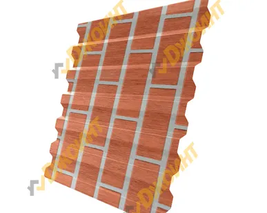 фото Профнастил С-21 0,5 Printech Red Brick (Красный кирпич)