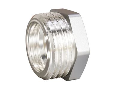 фото Футорка LD Pride DN50х32 (2"НР х 1 1/4" ВР) латунь никель