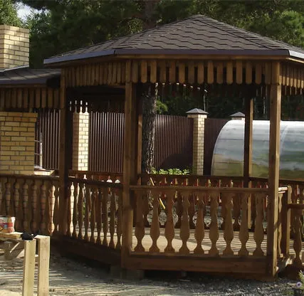 Фото №0 Деревянная беседка "Люкс"