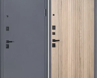 фото Входная дверь Беркут букле графит-дуб галиф АСД