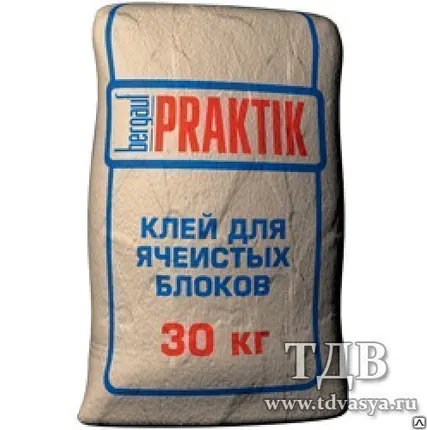 Фото №0 Бергауф Praktik (клей для ячеистых блоков), 30кг