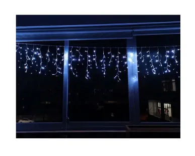 фото Гирлянда Занавес 200LED провод 3м IP20 тепл. бел. с контроллером Космос KOC_CUR200LED_W