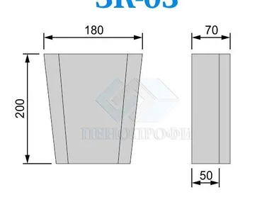 фото Фасадные замковые камни из пенопласта (пенополистирола) ЗК-03 ПСБ-С-25Ф