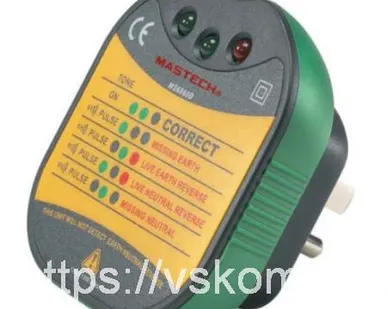 фото Тестер электрических розеток и заземления MS6860D