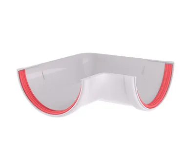 фото Угол желоба 90 град. универсальный ПВХ Grand Line белый