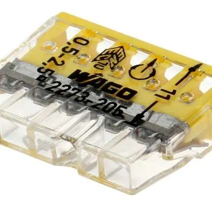 Фото №0 Wago 2273-200 - клеммы для быстрого монтажа электропроводки без пасты (2273-205 - 5 контактов)