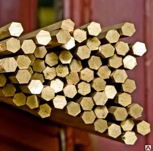 фото Шестигранник латунный ЛС59-1 по ГОСТу 2060-2006, 31366-2008, Р 52597-2006