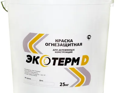 фото Огнезащитная краска ЭКОТЕРМ-Д для дерева