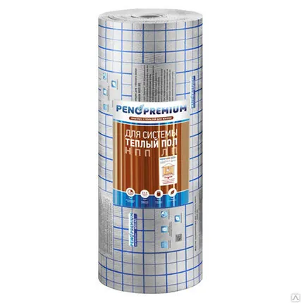 Фото №0 Пенотерм НПП ЛП 5 мм (1,2x25 м)Теплоизоляция для системы Теплый пол (30м2)