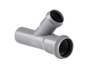 фото Тройник ВК ПП 50/40х45, серый,РТП
