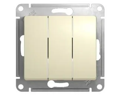 фото GLOSSA беж. Выключатель 3-кл. (сх.3) GSL000231
