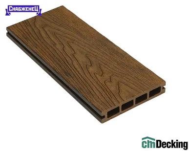 фото Террасная доска из ДПК CM Decking "Robust" цвет: Тик, 140x25 мм (цена м2)