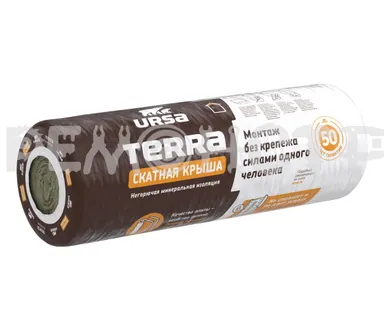 фото Утеплитель URSA TERRA 35 QN (ролик) 3900-1200-150мм (4,68м2 0,702м3, 1шт) (3/18) П