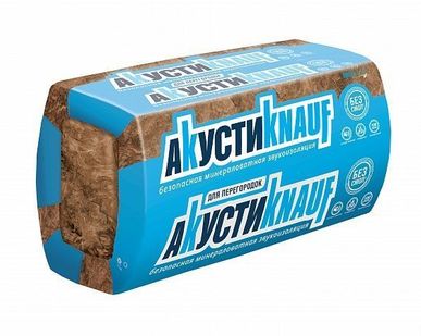 фото Минераловатная изоляция АкустикКнауф ТС 037 50х610х1230мм(12м2, 0,6м3)