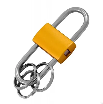 Фото №0 Брелок «Замок», золотистый