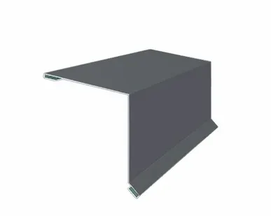 фото Ветровая планка 110х110мм 2,5 м графит серый