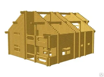 Фото №0 Сруб 6х9 сосна Д=240мм, по осям 5.4х8.35 высота сруба общая 2.5м Россия
в