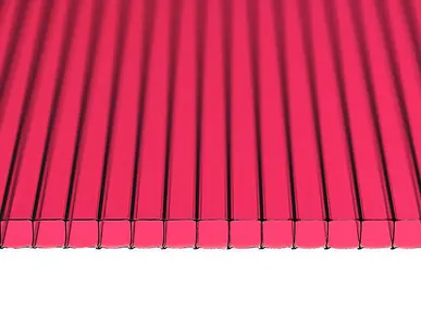 фото Сотовый поликарбонат NOVATTRO гранат, 6 мм