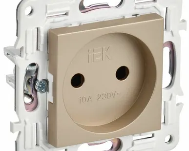 фото SKANDY Розетка без заземления без защитных шторок 10А SK-R02Sa песочный IEK