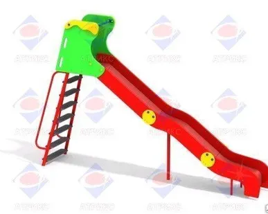 фото Горка с металлическими перилами H=1800