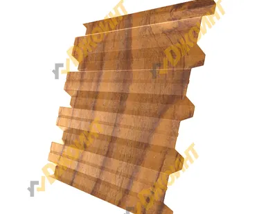 фото Профнастил Н-60 0,5 Printech Wood 3D (3D Дерево)