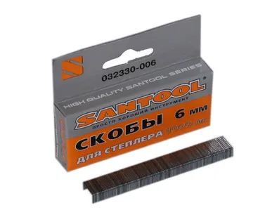 фото Скобы 6мм 1000шт SANTOOL