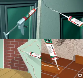 фото Полиуретановый клей-герметик FLEX PU-40 Isomat по бетону, кирпичу камню