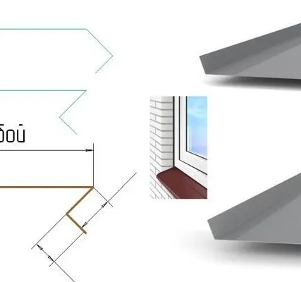Фото №0 Отлив оконный 2м/п. полка 50мм.