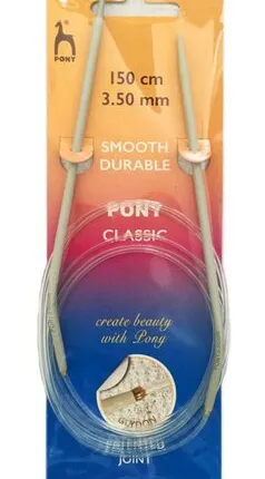 Фото №0 50507 PONY Спицы круговые 3,50 мм/ 150 см, алюминий, 2 шт.