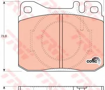 фото Комплект тормозных колодок, дисковый тормоз TRW GDB264 Колодки тормозные