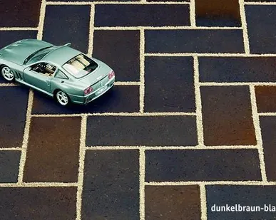 фото Брусчатка клинкерная KERAWIL Classic Dunkelbraun-Blau-Bunt 200х100х45