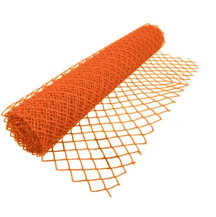 Фото №0 ПВХ сетка рабица, рулон 1,5х10 м, яч 55х55 мм, д 2,0 оранжевый
