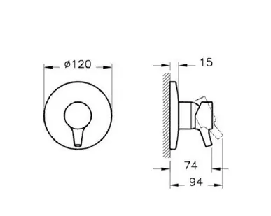 фото Смеситель для душа Vitra Nest Trendy A42229EXP