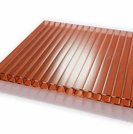 Фото №0 Поликарбонат сотовый 6 мм 2,10х12 м бронза