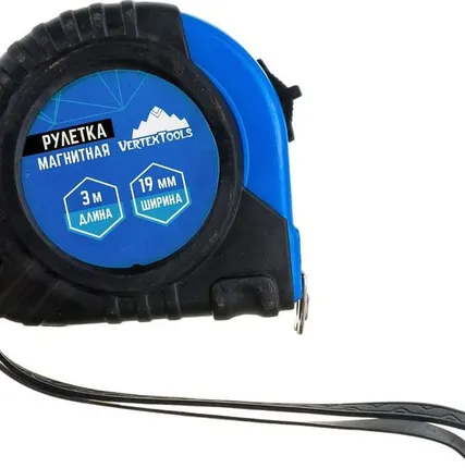 Фото №0 Рулетка 3м*19мм магнитная VertexTools 3120-03