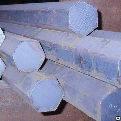 Фото №0 Шестигранник 57 мм 45 30ХГСА 14Х17Н2 12Х18Н10Т ГОСТ 2879-2006 горячекатаный